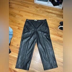 Black Faux Leather Pants